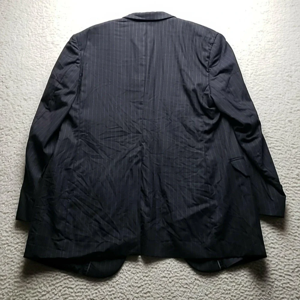 Brooks Brothers Suit Jacket Mens XL Gray Pinstripe 2 Button Notch Lapel Dress